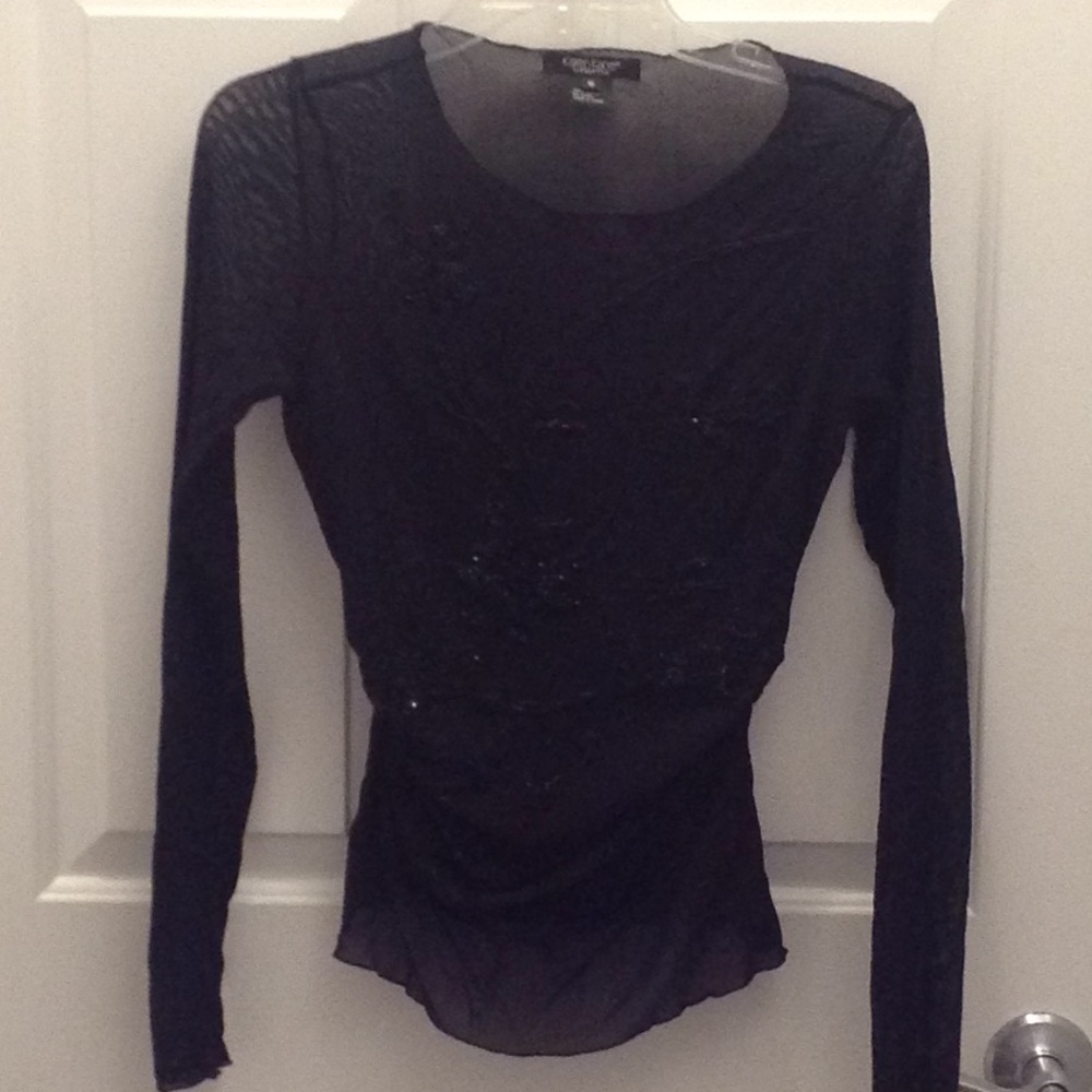 Mesh long sleeved shirt